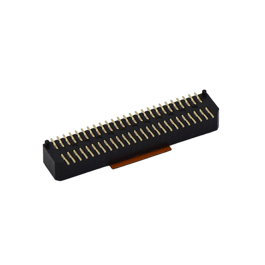Board to Board Pitch0.8 H2.9mm单槽双排 SMT型母座 50pin 黑色 Gold flash,PA9T 2300